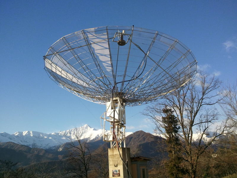 IZ1BPN 8 m dish with 23 cm feed