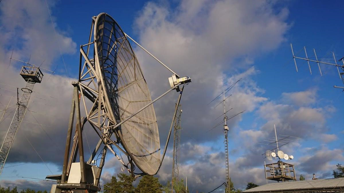 SK0CT 6 m dish used in 23 cm SSB Funtest