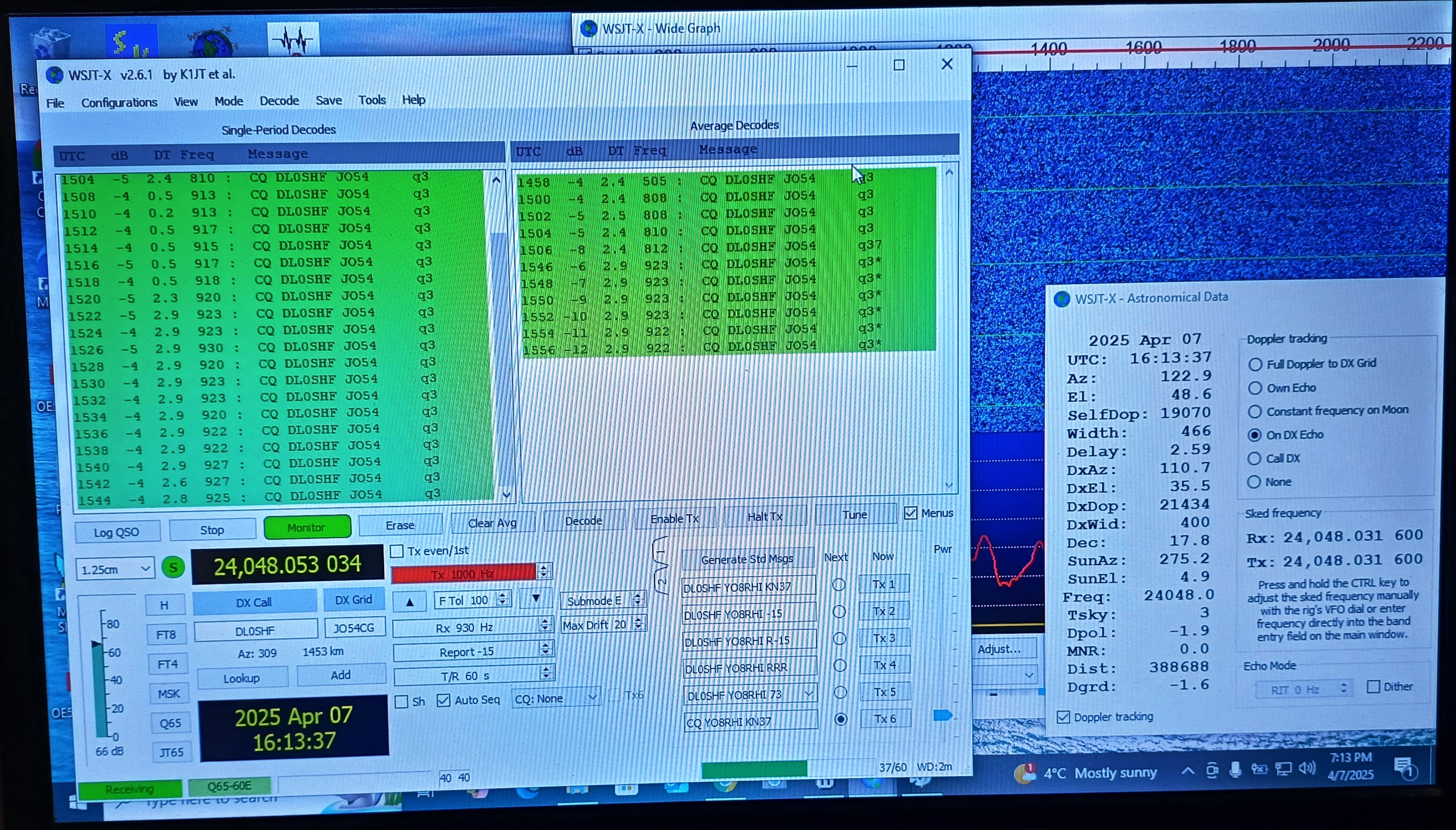YO8RHI rx DL0SFH 24GHz
