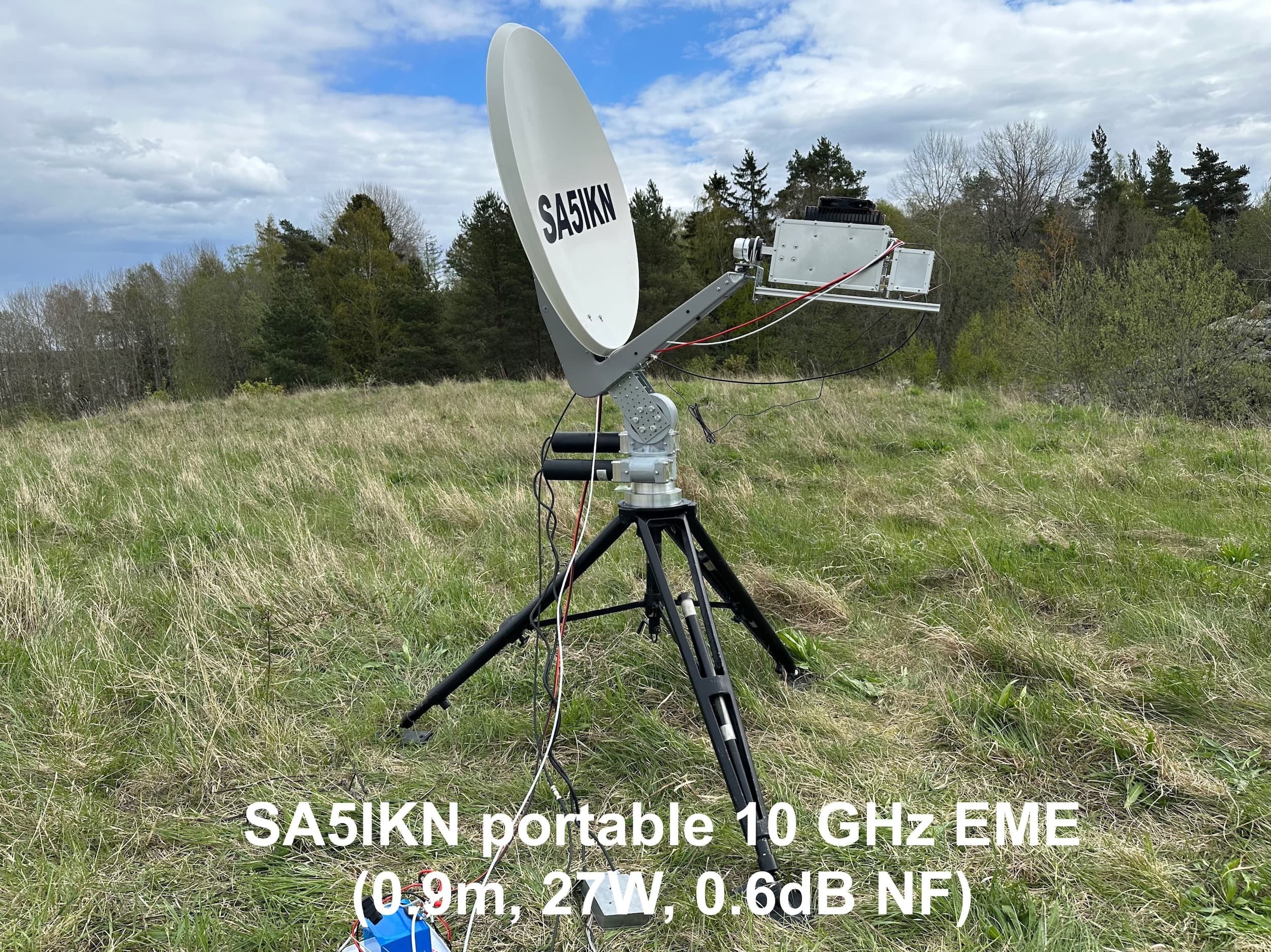 SA5IKN portable 10 GHz EME