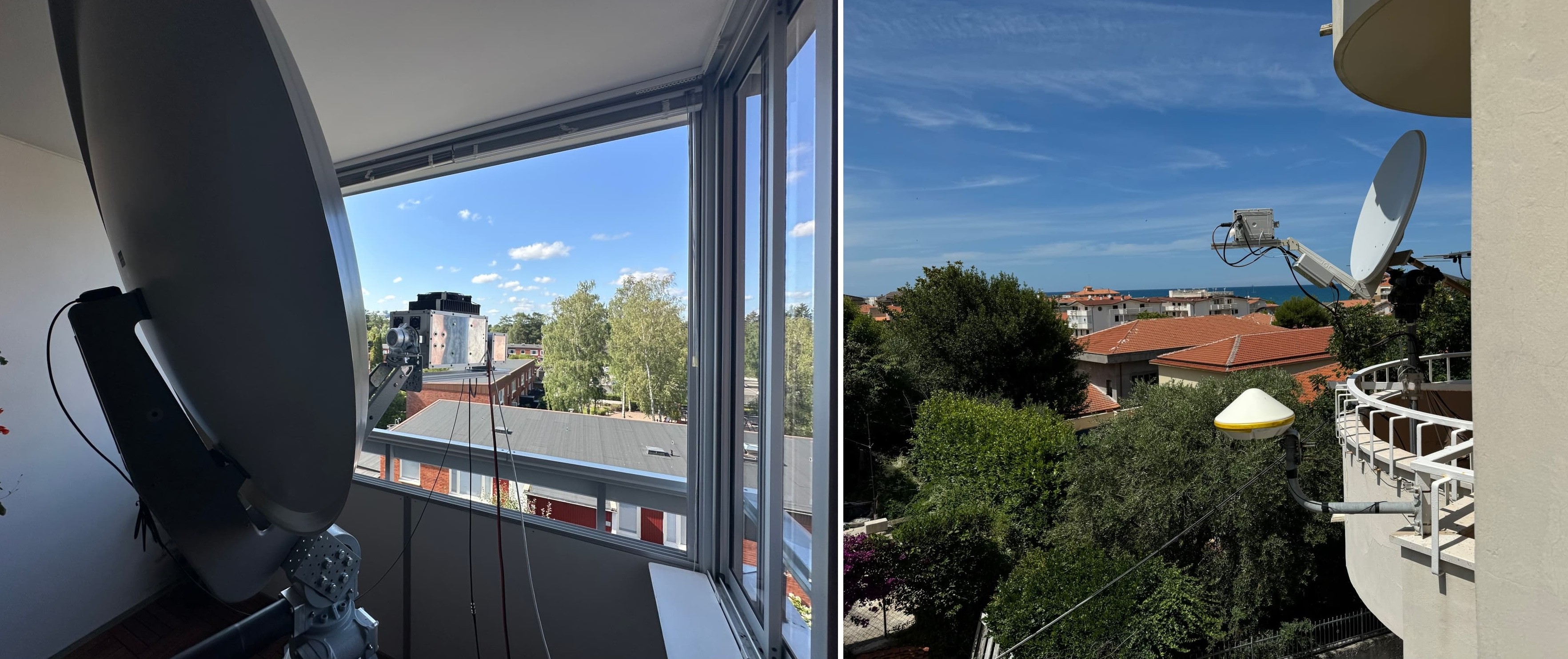 SA5IKN and I6YPK balcony setup