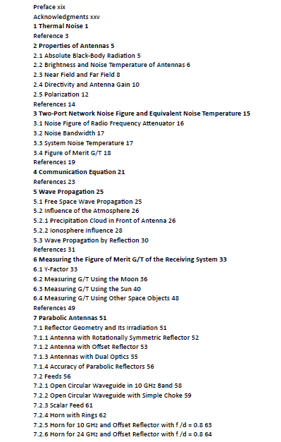 OK2AQ Reception of Weak Radio Signals from Space table of contents
