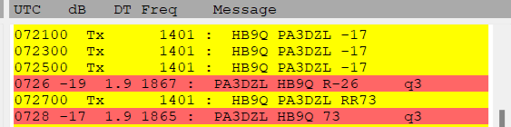 PA3DZL HB9Q WSJT PA3DZL HB9Q WSJT