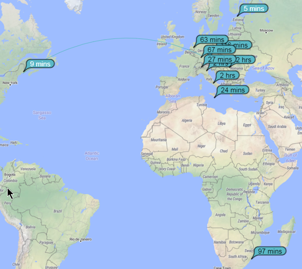DL3WDG EME Beacon PSK Reporter Spots