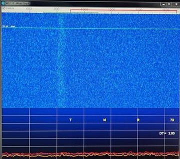 RW3BP 76 GHz Signal Seen in DL7YC Waterfall