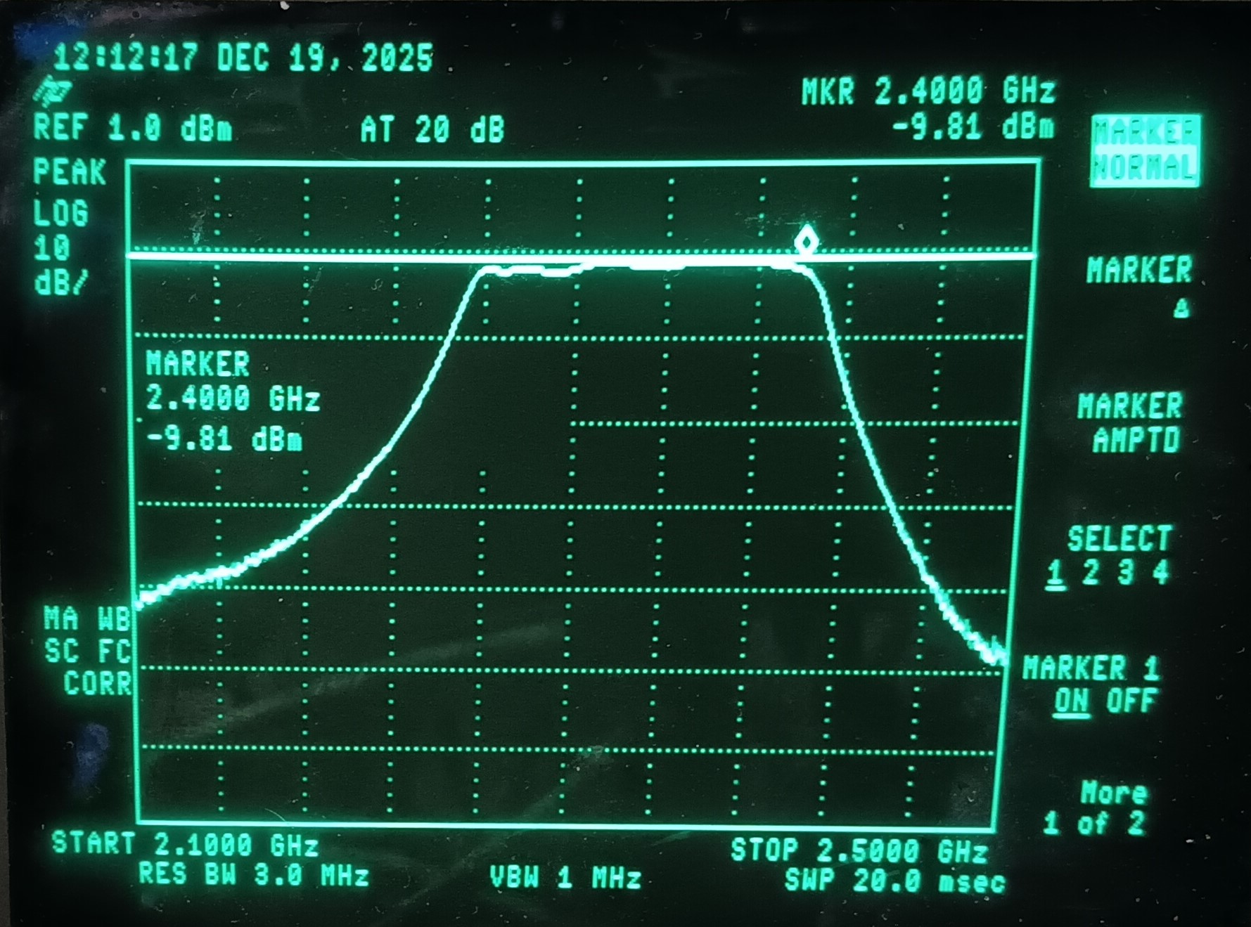 PA0PLY 2300 - 2400 filter test results