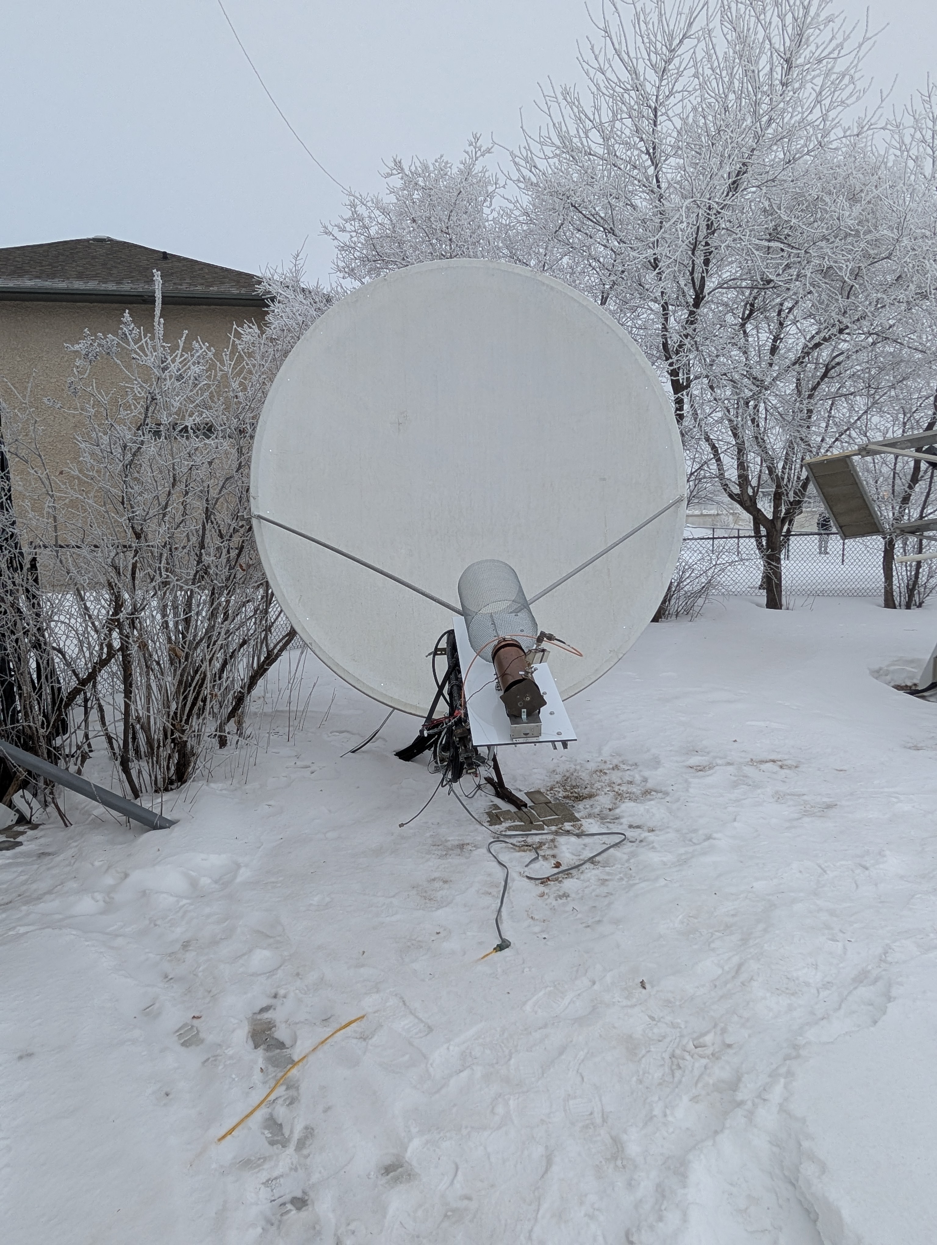 VE4MA Sun Noise Testing New 2.3 GHz Feedhorn