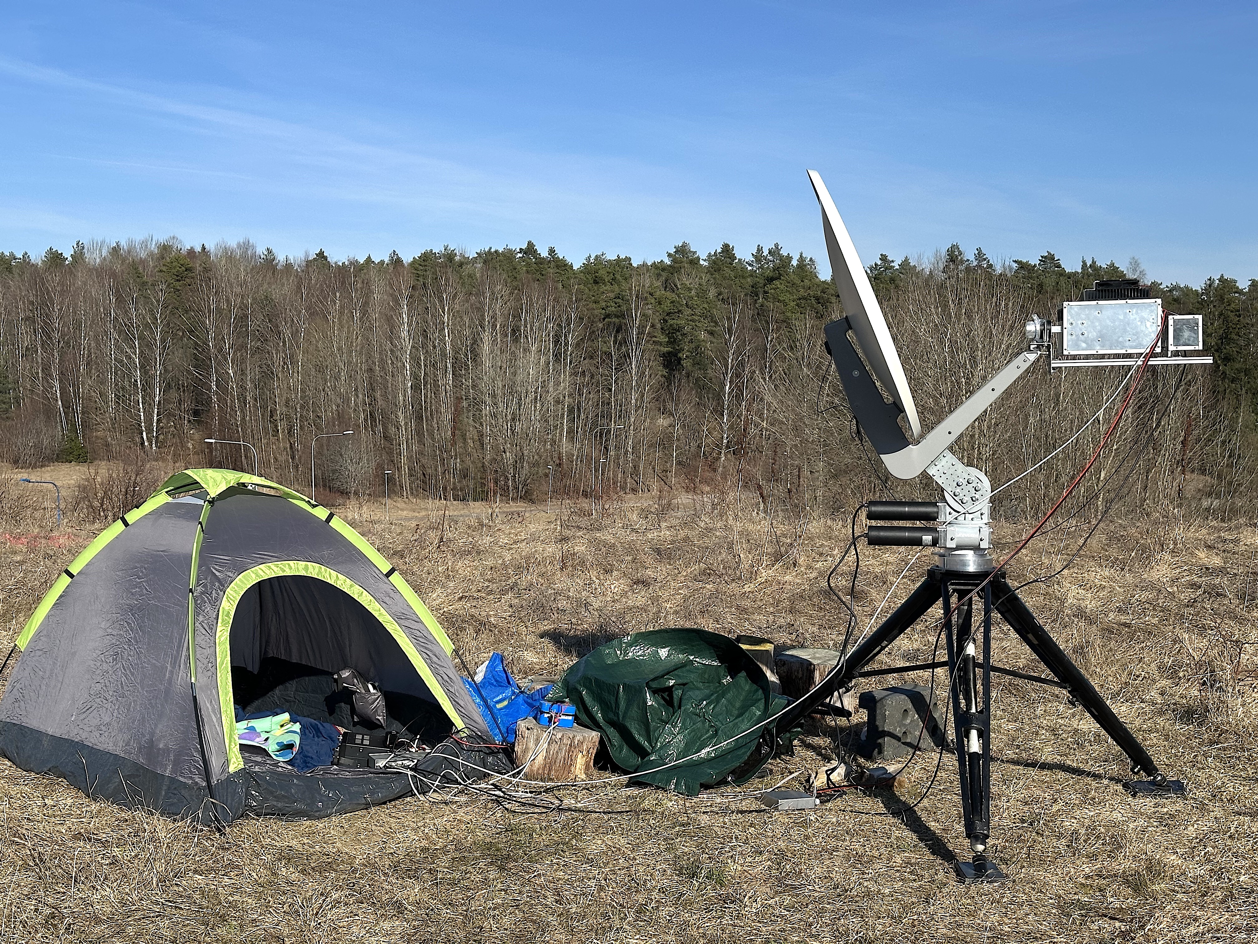 SA5IKN portable 10 GHz EME operation