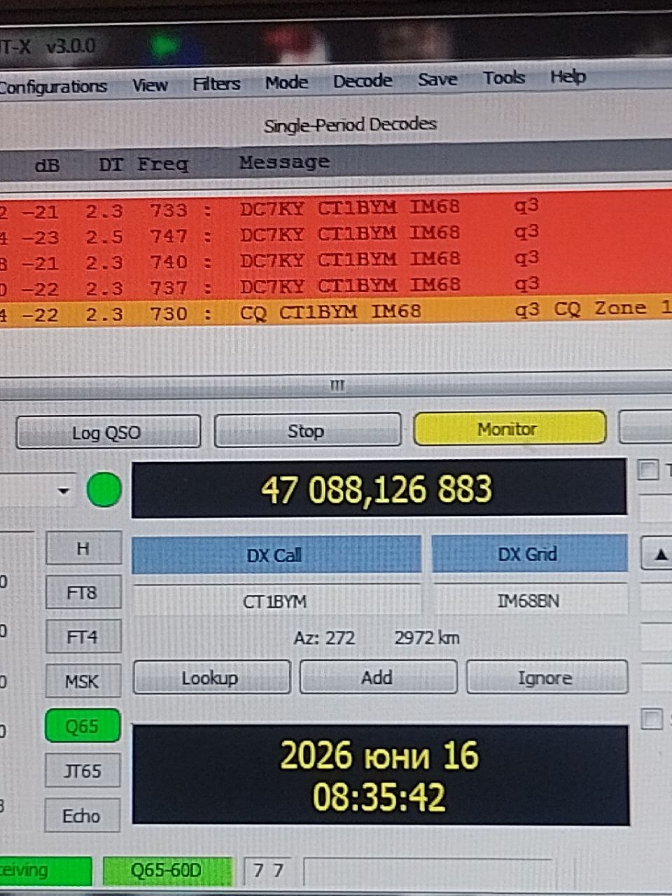 CT1BYM 47 GHz Decoded at LZ4OC