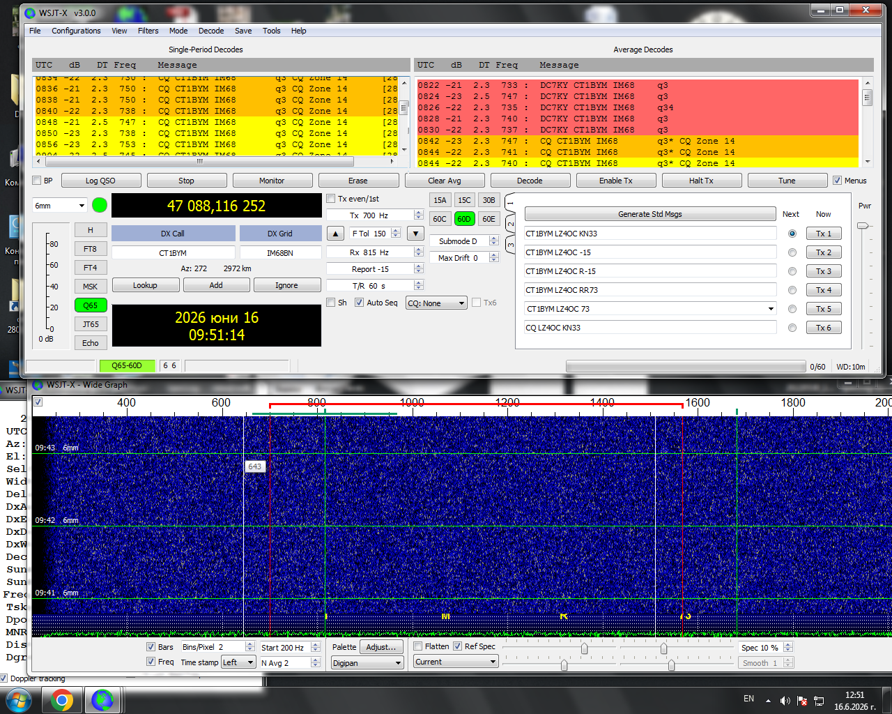 LZ4OC 47 GHz Decodes of CT1BYM