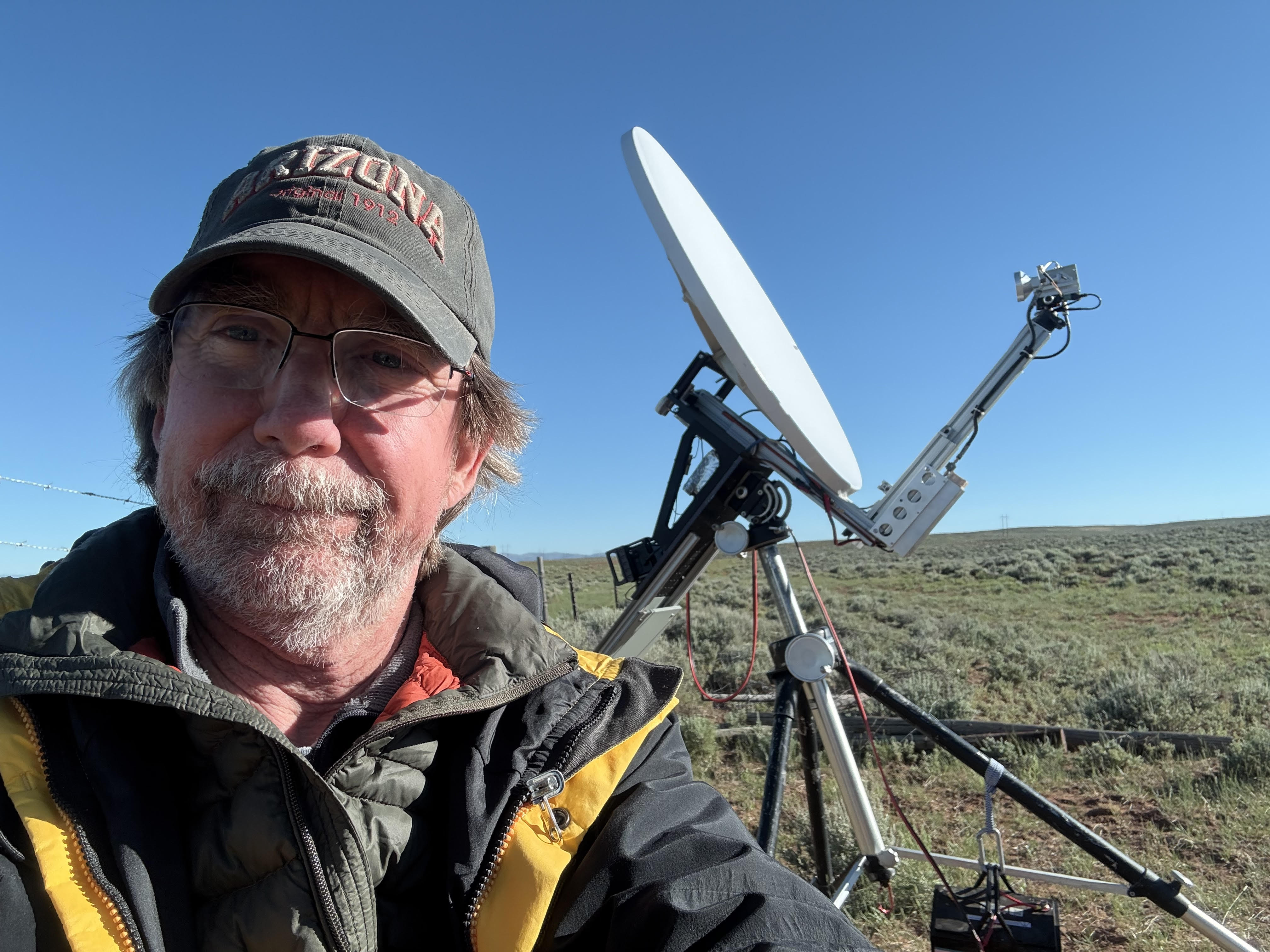 NJ6D with dish at high elevation